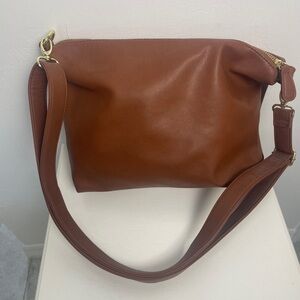 Steve Madden Brown Leather Women’s Crossbody Bag Cognac Shoulder Purse